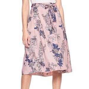 Banana Republic Factory floral pleated midi skirt